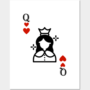 Queen Card, Queen of Heart Posters and Art